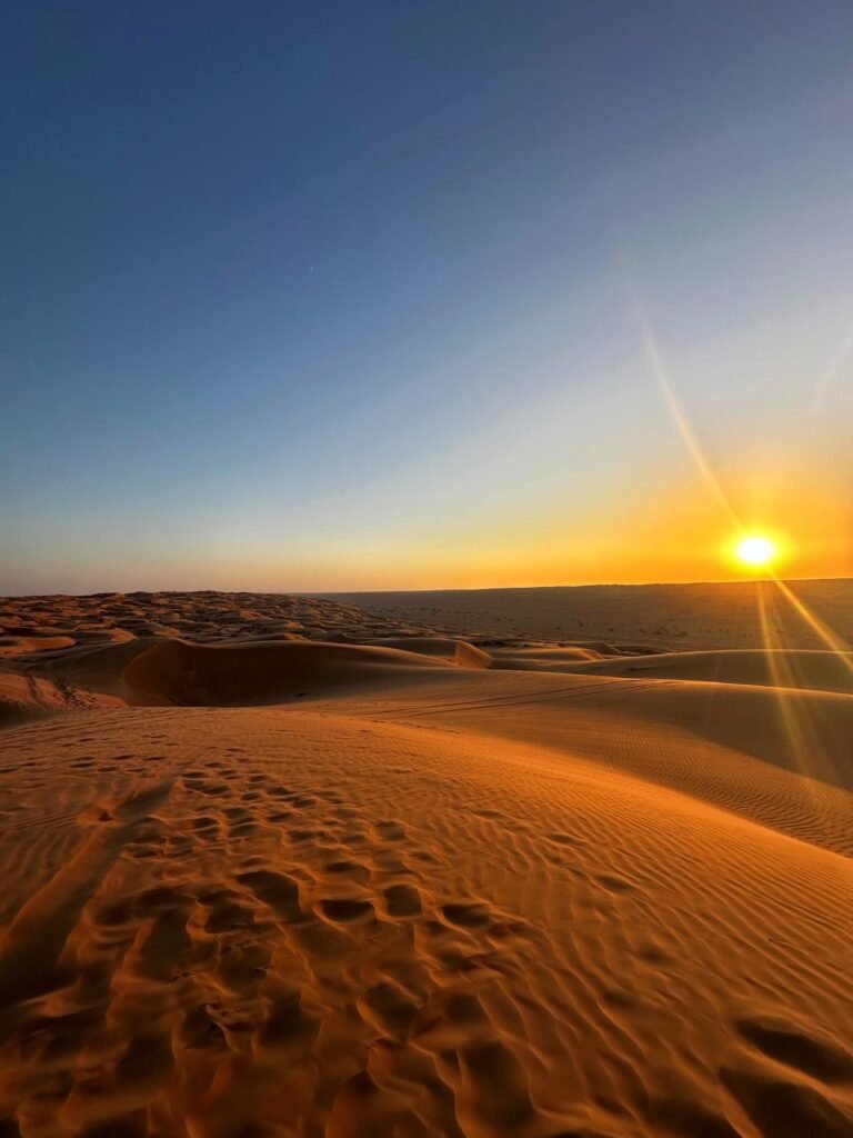 Dunes du désert Wahiba Sand à Oman
