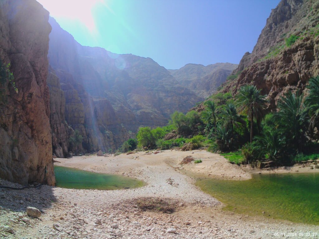 Paysage du Wadi Shab à Oman