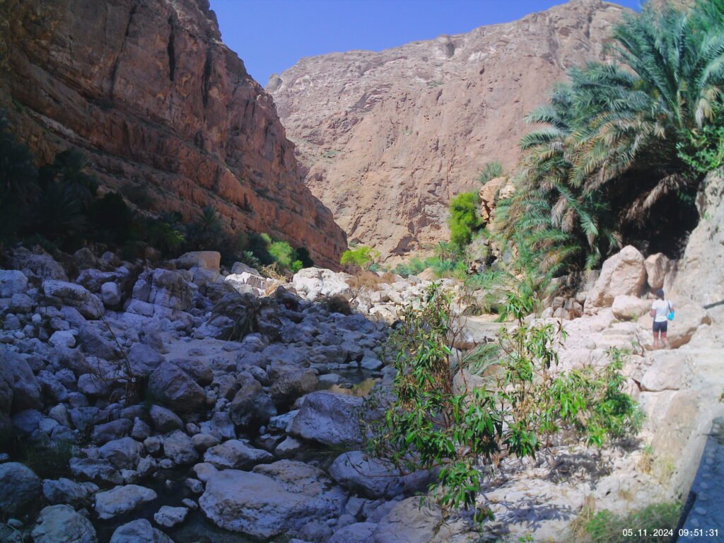 Paysage du Wadi Shab à Oman