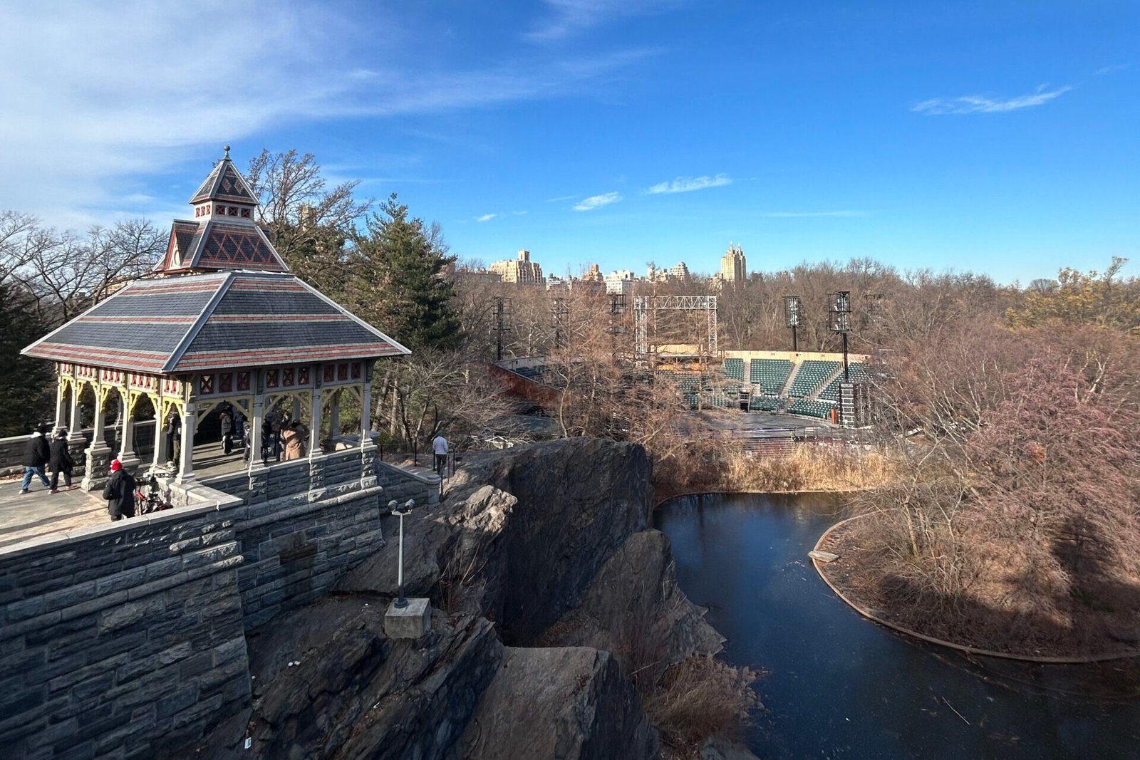Vue sur le château du Belvedere dans Central Park