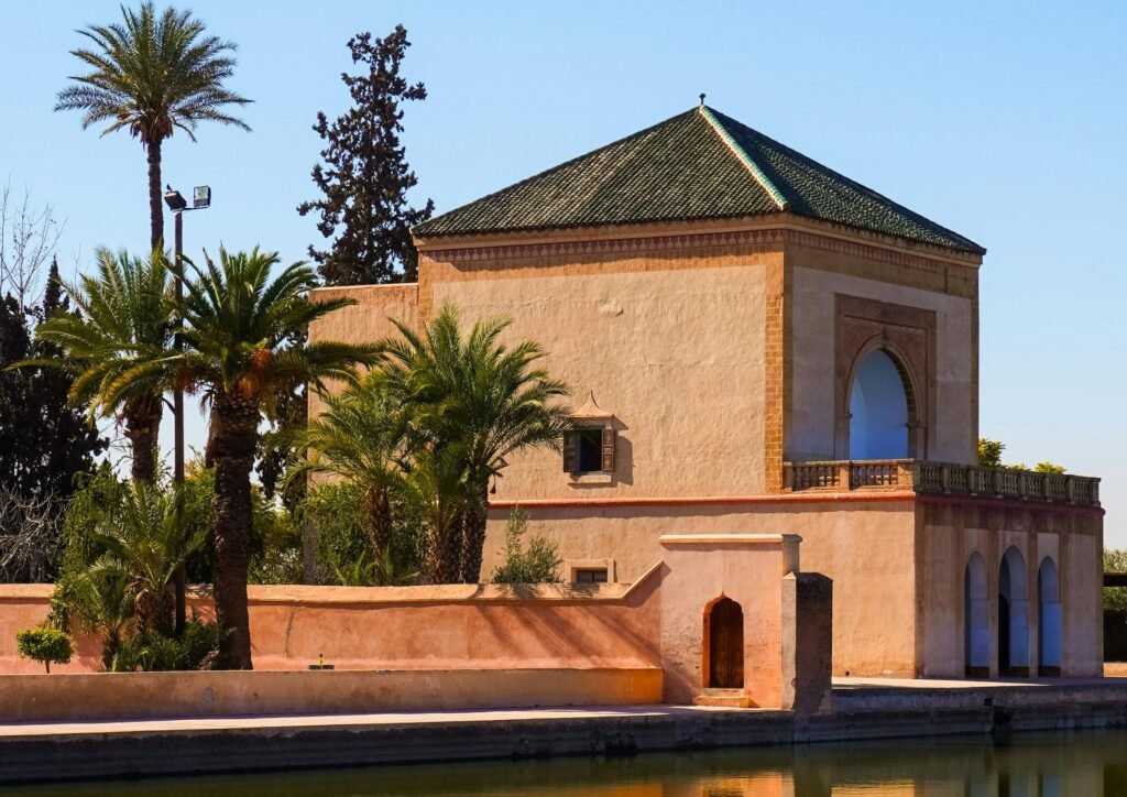 Pavillon du jardin de la Ménara à Marrakech