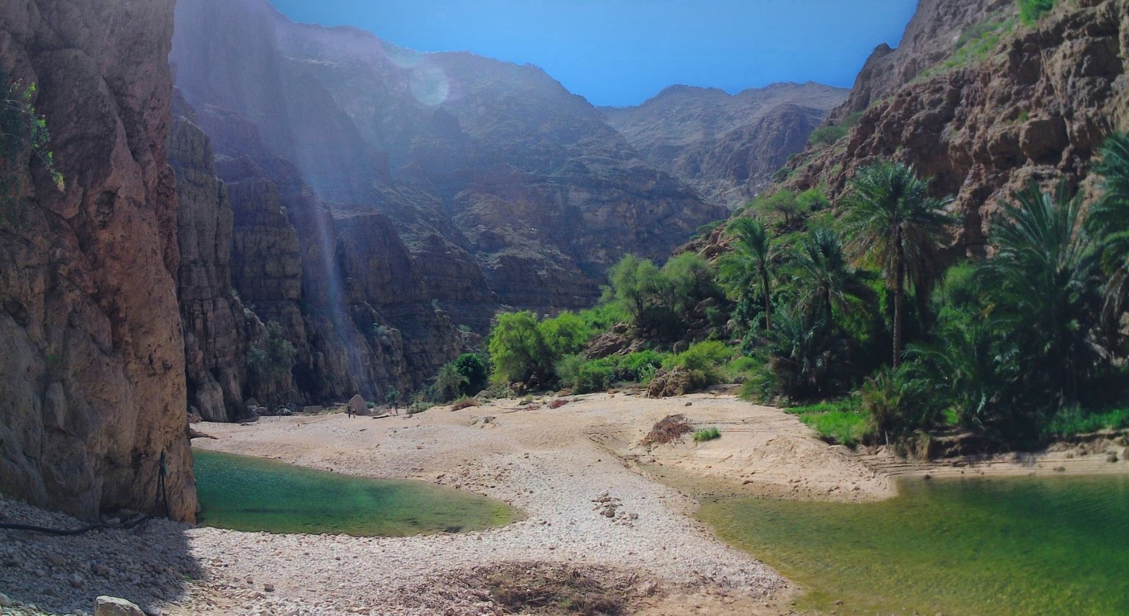 Paysage d'un wadi à Oman