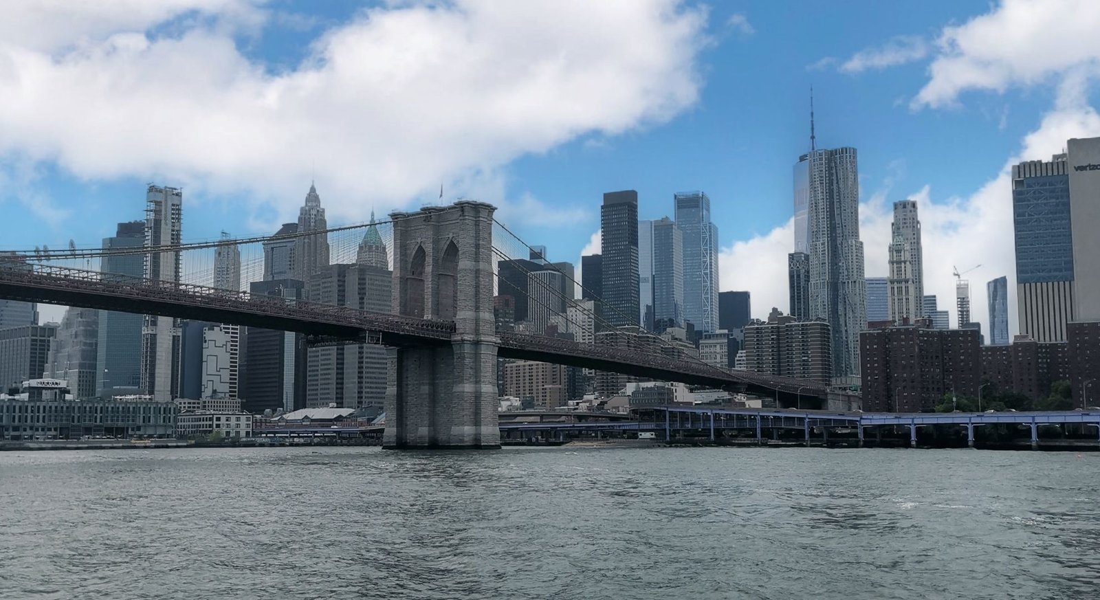 Vue sur la skyline de New York et le pont de Brooklyn